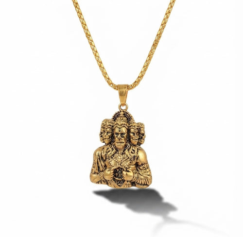 Hanuman Ji Strength Pendant with Chain