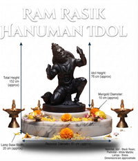 Ram Rasik Hanuman Idol – Black