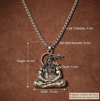 Hanuman Silver Locket With Chain