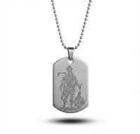 Silver Hanuman Chalisa Pendant With Chain
