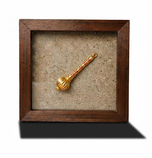 Pyrite Hanuman Gada Frame
