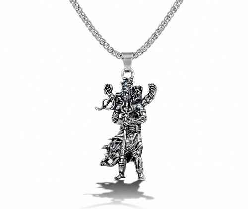 Lord Shiva Silver Pendant