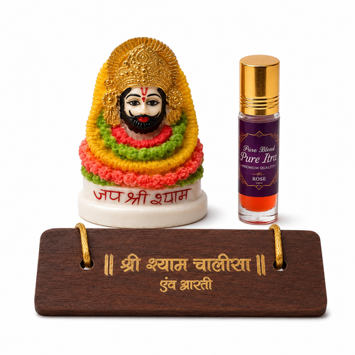 Khatu Shyam Kripa Combo (Murti+Chalisa+Itra)