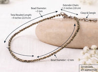 Raw Pyrite Anklet