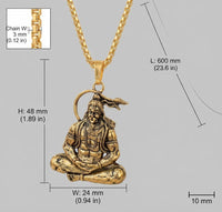 Lord Hanuman Golden Pendant With Chain