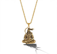 Lord Hanuman Golden Pendant With Chain