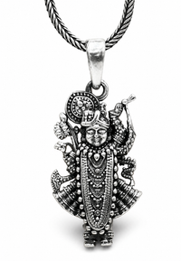 Lord Krishna Silver Pendant