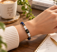 Libra Zodiac Bracelet - Lapis Lazuli & Howlite