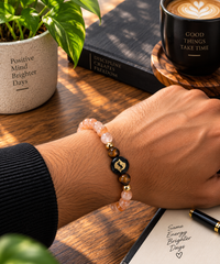 Pisces Zodiac Bracelet - Citrine & Tiger Eye