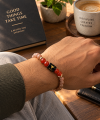 Taurus Zodiac Bracelet - Sunstone & Carnelian